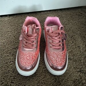 Sparkly Pink Kids Sneakers